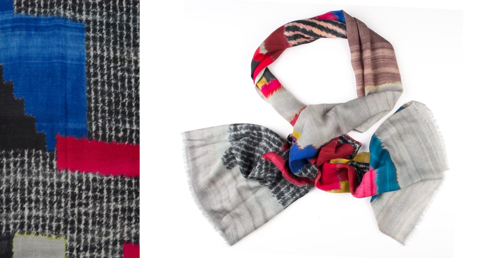 All Year Round Scarves: 92% Wool, 8% Silk Scarf (70x180cm)